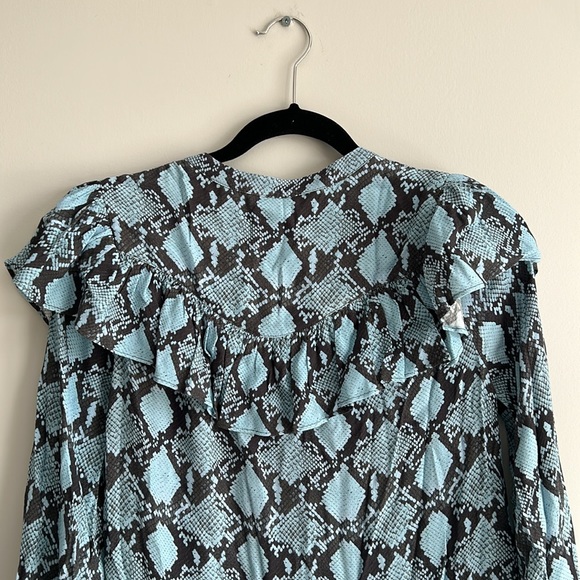 REBECCA MINKOFF Miley Dress In Blue xxs - Picture 5 of 6